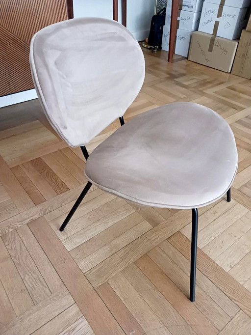 Fauteuil velours beige Maisons du Monde