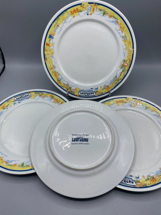 4 grote Lustucru Limoges porseleinen borden, gelimiteerde editie – Decoratieve objecten, Porcelain (photo 2 of 6)