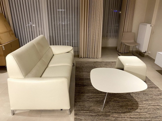 Image 1 of Leolux Felizia sofa with ottoman in leather