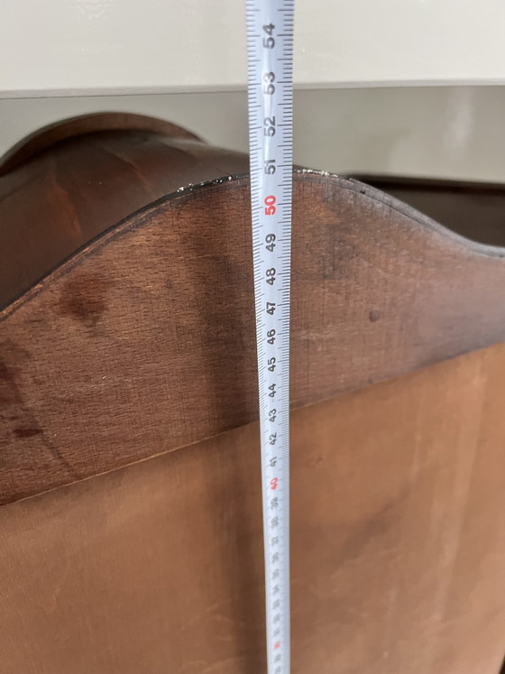 Image 1 of Vitrina de pared con sello original de taller danés y número de inspección.