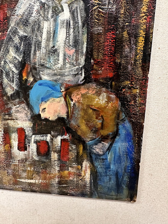 Image 1 of Exclusief Amerikaans Mid-Century Expressionisme | "Curiosity" door Therese Aria (Mercer Island, USA) | Modern Krachtig Abstract