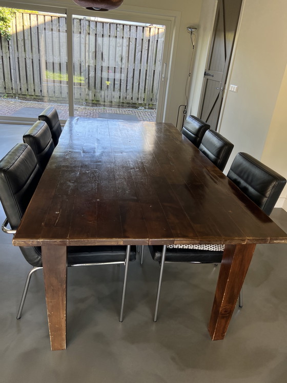 Image 1 of Houten eettafel landelijk stijl