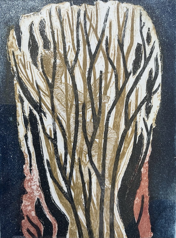 Colette Pettier - Le Secret, aguafuerte y aguatinta de 1966 – Pinturas y dibujos, Paper (photo 5 of 11)