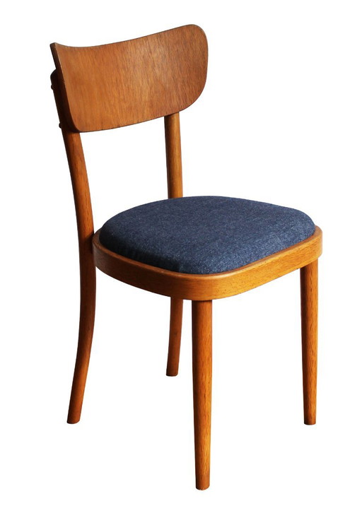 Sedia da pranzo vintage ceca di metà secolo, disegnata da UP Rousínov, anni '60. – eetkamerstoelen, Wood, Wool