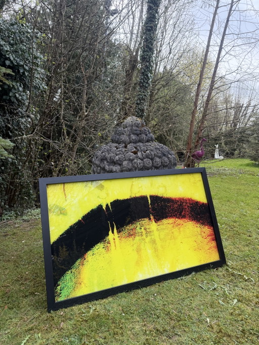 Kunstwerk van COBRA Art Company op plexiglas, 140 × 80 cm – Exclusief designobject