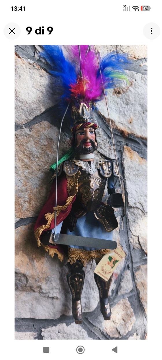 Vintage Sicilian Pupo 35cm Charlemagne – Decorative Objects, Metal, Textile (photo 9 of 9)