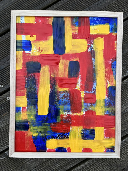 Tableau Acrylique abstrait 40x30cm. 