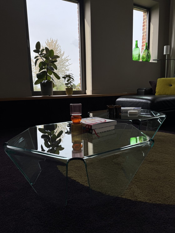 Image 1 of FIAM Italia glazen salontafels - set van 2 (zeshoekig design)