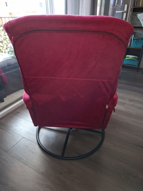 Image 1 of Poltrona relax Vidaxl, colore rosso vino