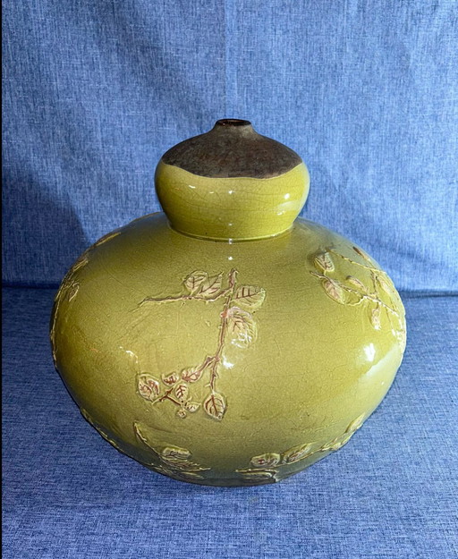 Large Vase Signed Jérôme Massier Vallauris Golfe-Juan