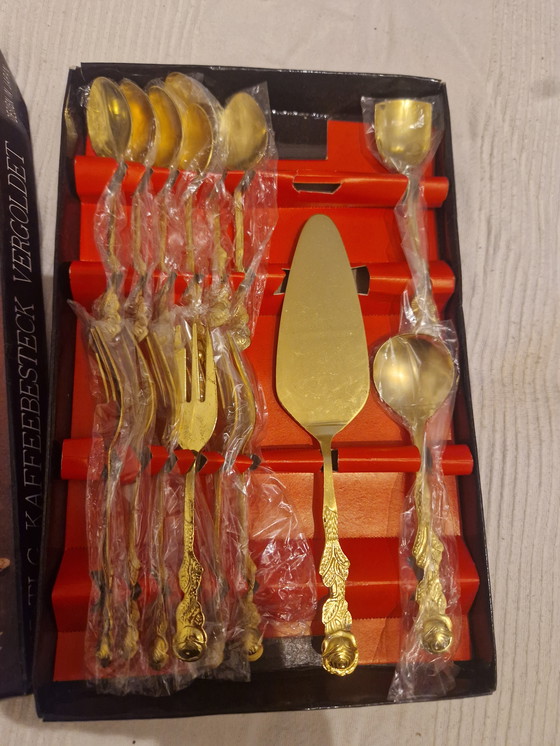 Image 1 of Bellissimo set di posate color oro da 15 pezzi