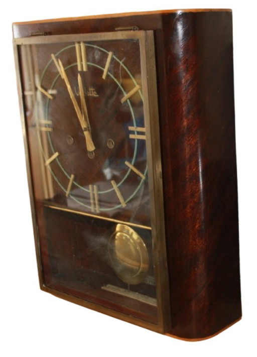 Antique wooden wall clock – French pendulum clock with Westminster chime