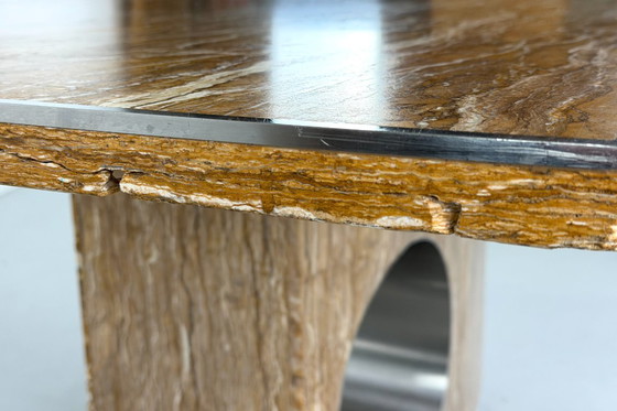 Image 1 of Esstisch aus Marmor von Willy Rizzo, Italien - 1960er Jahre