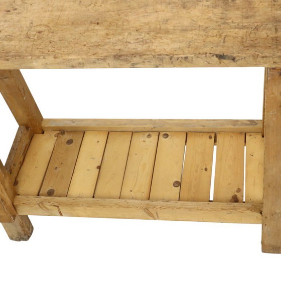 Image 1 of Antiguo banco de trabajo de madera maciza