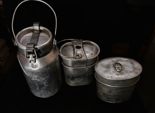 Aluminum bins and containers from the 1910s and 1920s