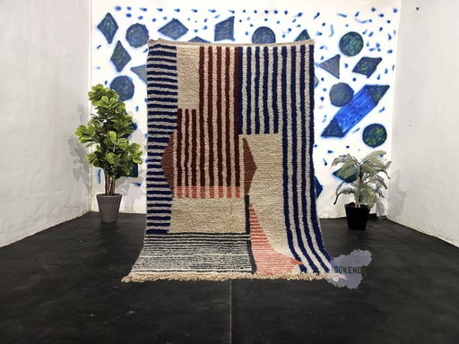 Alfombra bereber tradicional hecha a mano de 150/250 cm. – Aime Té, vloerkleden en tapijten, Wool