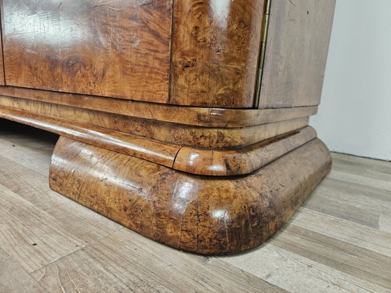 1930s Austrian Art Deco walnut burl sideboard – Sideboard cabinet, Wood (photo 17 of 18)