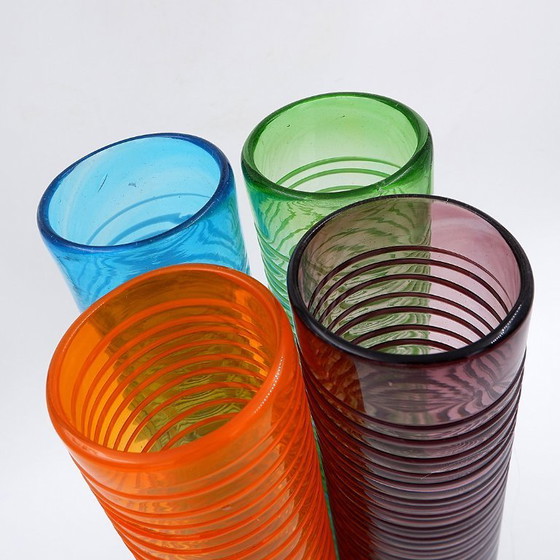 Image 1 of Set di quattro grandi vasi a spirale - Vetro di Murano