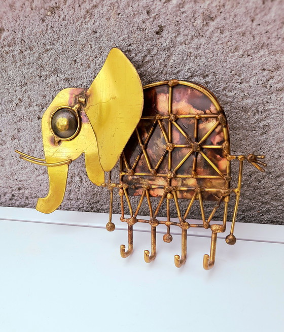 Image 1 of Escultura de elefante en latón y cobre Jarc 1970