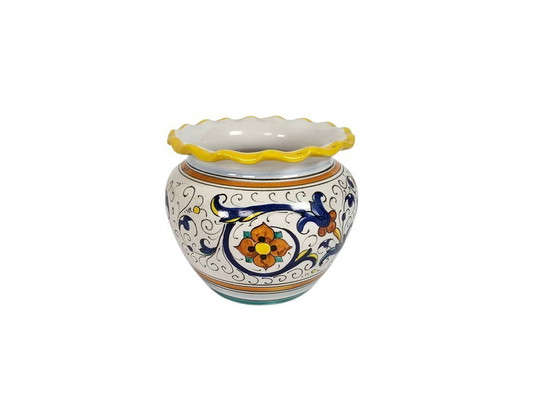 Image 1 of Grazia Deruta - Rico - Majolica - flowerpot - Italy - 3rd quarter of the 20th century