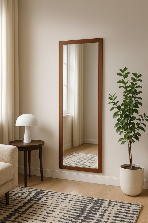 Scandinavian teak mirror, Sweden, 1960