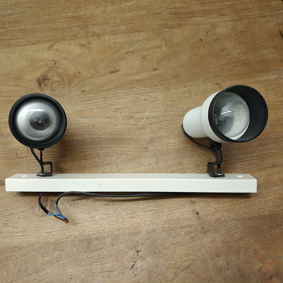 Image 1 of Vintage double spotlight – 70s/80s – white/black
