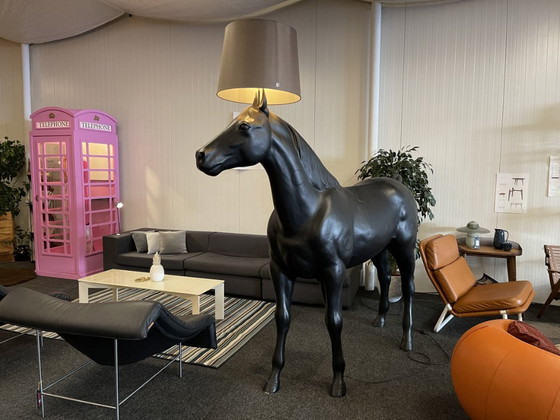 Moooi Horse Lamp – Zwart glasvezel | Front – Vloerlampen, Fiberglass, Polyester (photo 3 of 9)