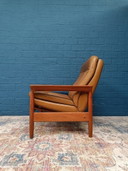 2x Vintage Design Fauteuils Met 1x Voetenbank, Deens Design, Jaren 60