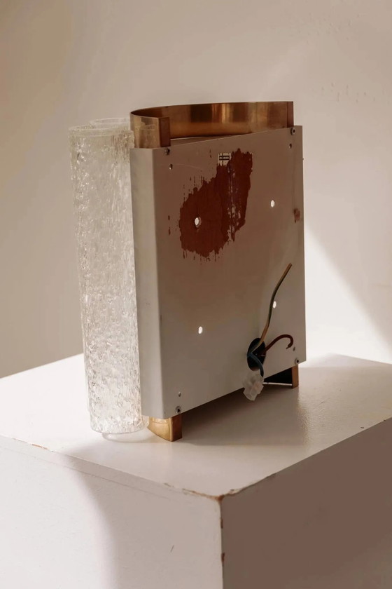 Vintage wall light Doria Leuchten with frosted glass tubes. – Crystal, Mid Century Modern (photo 7 of 9)