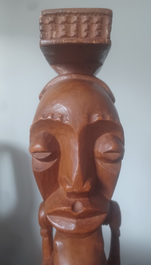 Statua Ndop Repubblica Democratica del Congo, intagliata in legno, Africa – decoratieve objecten, Wood