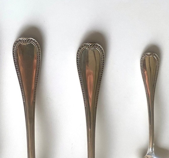 Image 1 of Christofle Malmaison Tafelservice – 12 Gedecke + Servierteile – versilbert