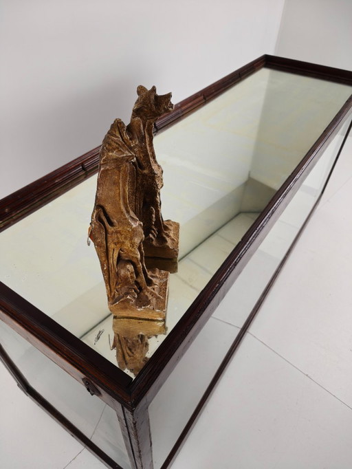 Bancone da negozio inglese antico con specchio – circa 1920