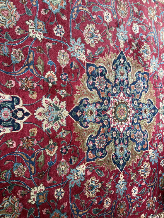 Image 1 of Tappeto unico Tabriz persiano - Rosso con accenti blu-verdi - circa 400 × 300 cm