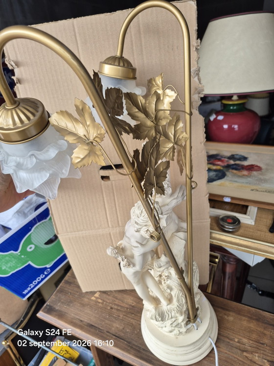 Lampe de table vintage – Ceramic, Glass (photo 7 of 8)