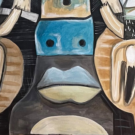 Image 1 of Don Kosta - Derrière le masque XXL Acrylique sur toile