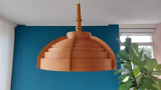 Image 1 of Vintage Lamella Pendant Lamp H.A. Jakobsson 1960's