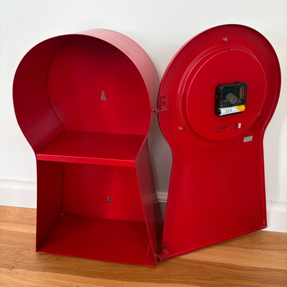 IKEA PS keyhole clock red metal – design 1999 (photo 6 of 7)