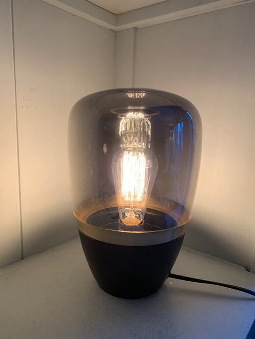 Lampada da tavolo - grigio fumé - design - E27