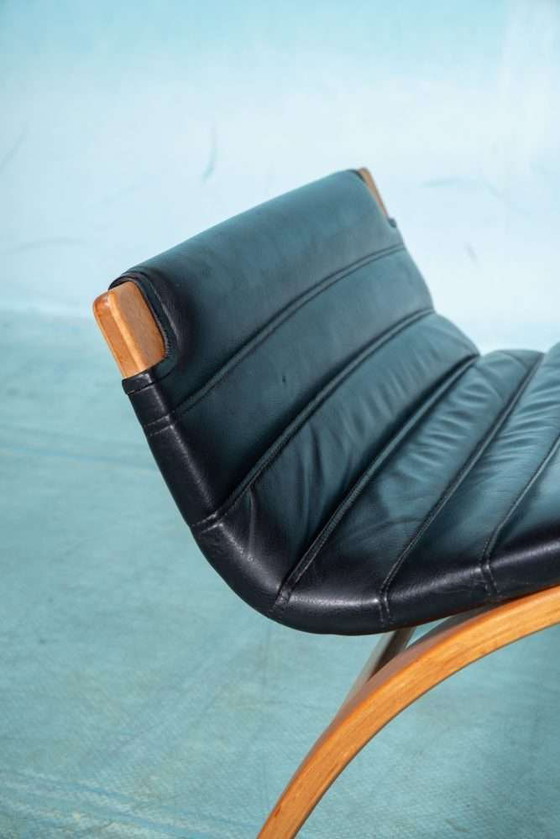 Image 1 of Design Lounge armchair & stool 70s Bruno Mathsson Pernilla
