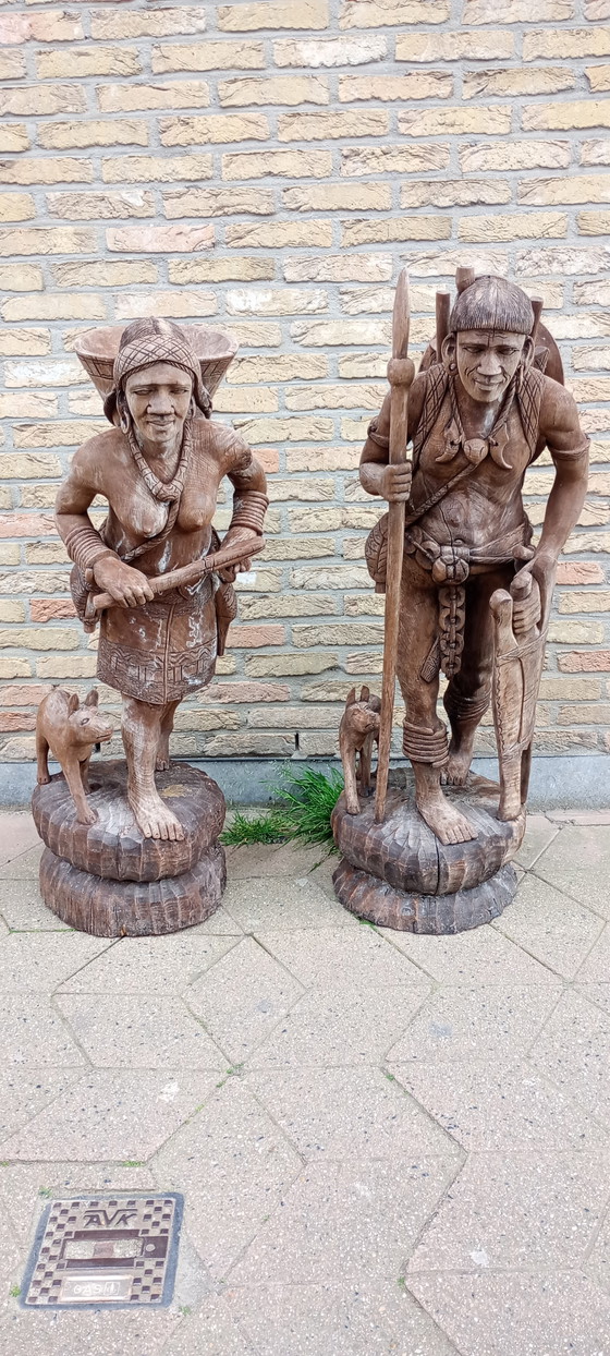 Image 1 of Couple of hunters, Filipino 1950s