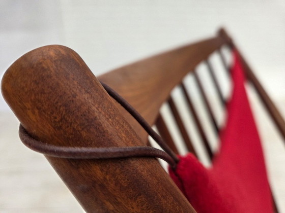 1960s Danish rocking chair by Frank Reenskaug, model 182, reupholstered. – Wood, Wool (photo 16 of 18)