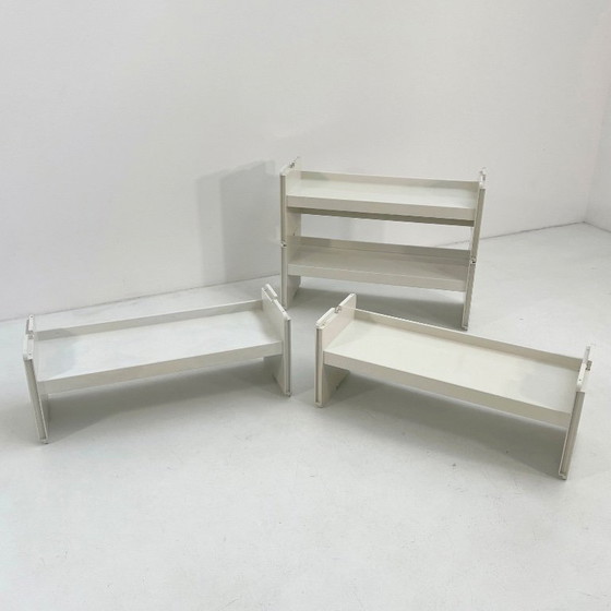 Image 1 of Witte modulaire Jeep-boekenkast van De Pas, D'Urbino en Lomazzi voor BBB, jaren 70.