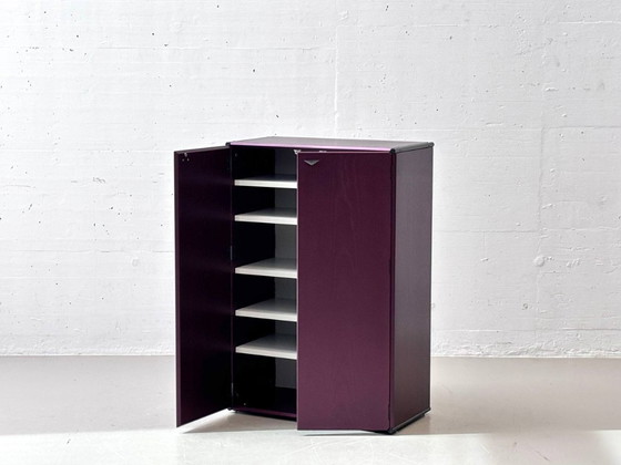 Image 1 of Modularer Designschrank in Bordeauxviolett, 1990er Jahre