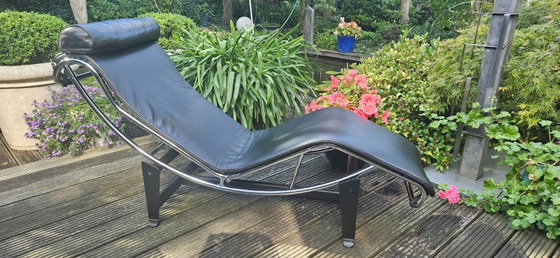 Réplica Corbusier Chaise Longue LC4, Sillones, Cromo, Negro (foto 7 de 8)