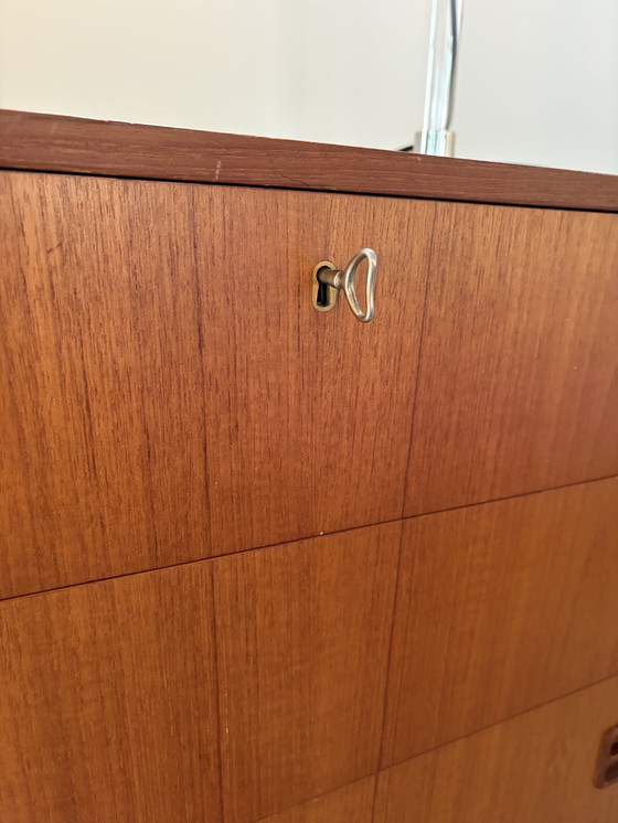 Image 1 of Vintage Danish chest of drawers, 4 drawers, teak wood