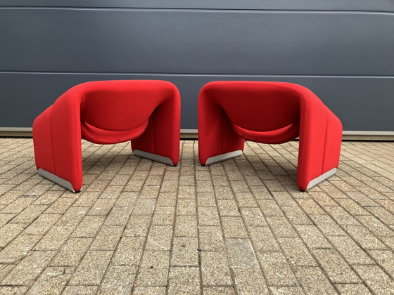 Image 1 of 2x sedie Artifort Groovy F598 M in tessuto originale, in ottime condizioni!