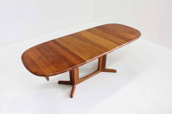 Image 1 of Vintage Danish oval extendable dining table, solid teak