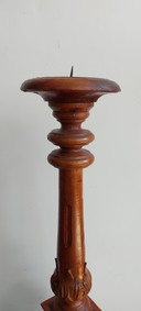 Grote kandelaar - Hout - Handgesneden Azië - - - 1950-1960