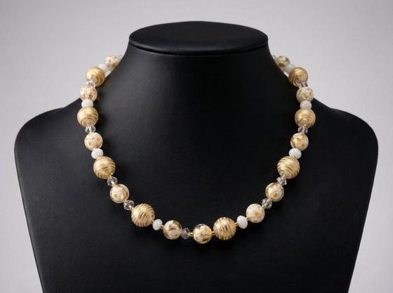 Image 1 of Collier « Fleur de Venise » – Verre de Murano et or