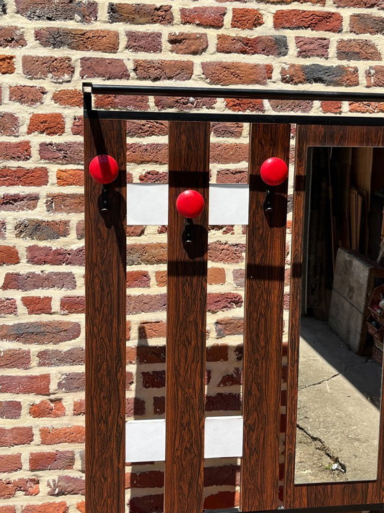 Image 1 of Vintage entryway cloakroom with bench and mirror